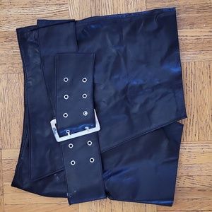 SALE!! Pre-Loved ANNEX LEATHER Mini Skirt-0